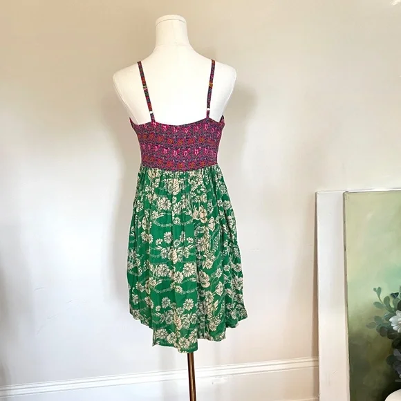 Natural Life Boho Forest Fairy Smocked Dress Women Medium Festival Summer Beach - Picture 6 of 12